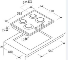 Газовая варочная панель Candy CPG64SGGHJV