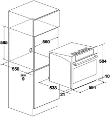 Электрический духовой шкаф Fulgor Milano FCO 6214 P TEM BK