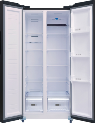 Холодильник Weissgauff WSBS 500 Bru Steel Glass