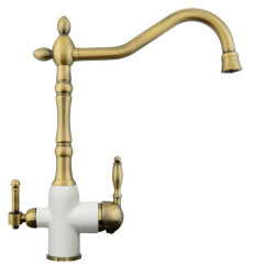 Смеситель для кухни Zigmund &amp; Shtain ZS 1900 B белый жемчуг