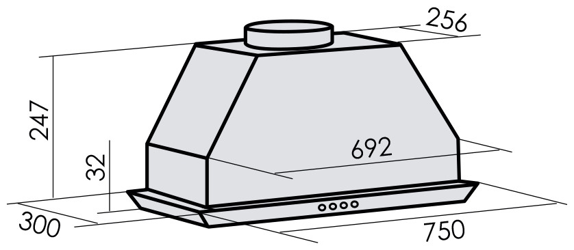 Встраиваемая вытяжка MBS Lobivia 190