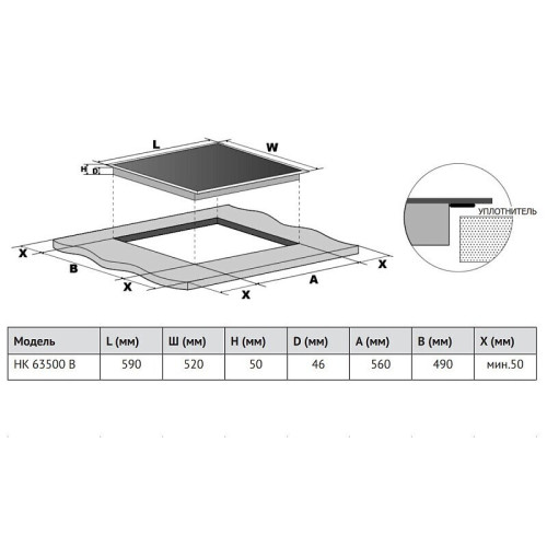 Электрическая варочная панель Korting HK 60044 B