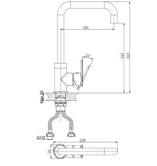 Смеситель для кухни Rush Bruny BR4335-22