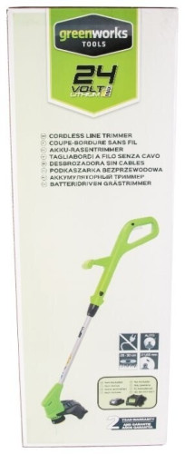 Триммер аккумуляторный greenworks 2101207ua 24V G24LT30 Basic, с АКБ и ЗУ