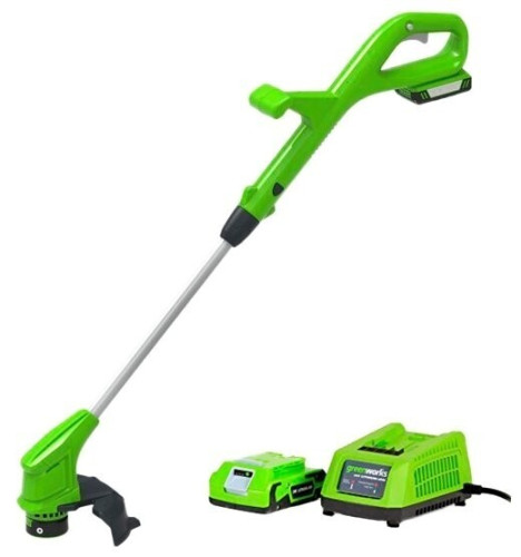 Триммер аккумуляторный greenworks 2101207ua 24V G24LT30 Basic, с АКБ и ЗУ