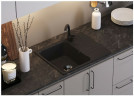 Кухонная мойка Polygran Quartz Bond 600 уголь
