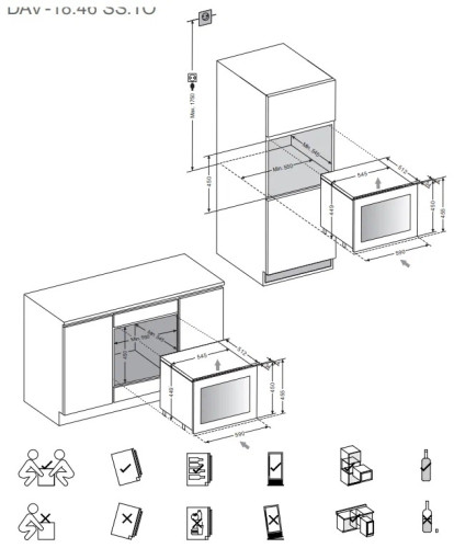 Встраиваемый винный шкаф Dunavox DAVS-18.46B
