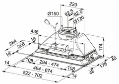 Встраиваемая вытяжка Franke FBI 732H XS