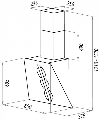 Кухонная вытяжка Maunfeld Thames 60 черный
