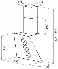 Кухонная вытяжка Maunfeld Thames 60 черный