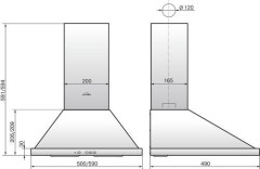 Кухонная вытяжка Elikor Оптима 60Н-400-К3Л нержавеющая сталь
