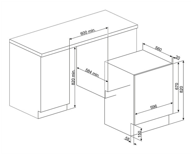 Встраиваемая стиральная машина Smeg LSIA147S