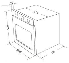 Электрический духовой шкаф HOMSair OEM657BK