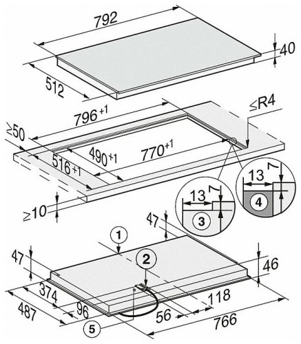 Электрическая варочная панель Miele KM 6564 FL