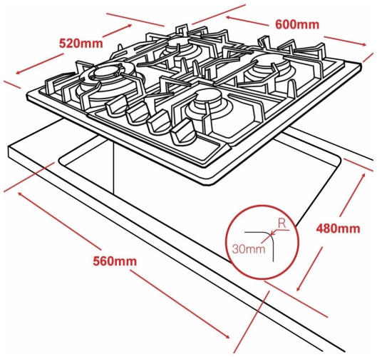 Газовая варочная панель Ginzzu HCG-419