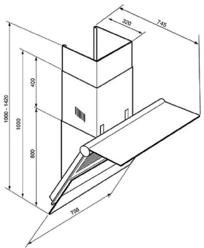 Кухонная вытяжка Smeg KTS75NC