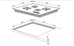 Газовая варочная панель Hansa BHKS 61138
