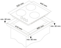 Газовая варочная панель Simfer H 45V30 M416