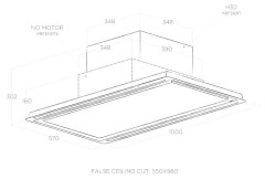 Встраиваемая вытяжка Elica HILIGHT GLASS NO MOTOR WH A 100
