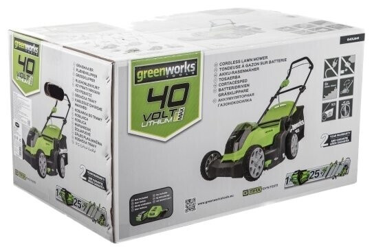 Газонокосилка электрическая greenworks 2504707uf G40LM40