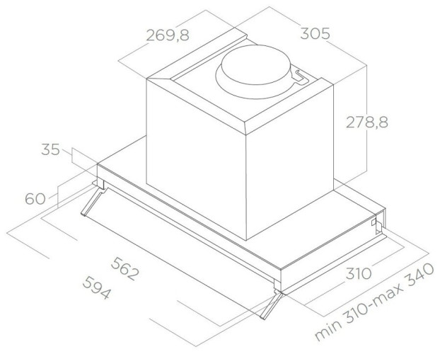 Встраиваемая вытяжка Elica BOXIN LX BL MAT A 60