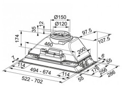 Встраиваемая вытяжка Franke FBI 705 GR 305.0599.533