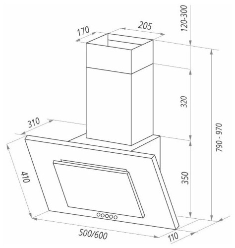 Кухонная вытяжка MAUNFELD Tower C 50 белый
