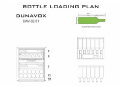 Встраиваемый винный шкаф Dunavox DAV-32.81DW.TO