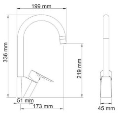 Смеситель для кухонной мойки WasserKraft Leine 3507 хром