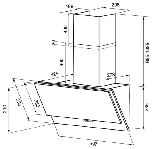 Кухонная вытяжка Kronasteel Olly PB 600 ivory