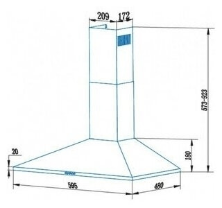 Кухонная вытяжка Cata V3 T600 X
