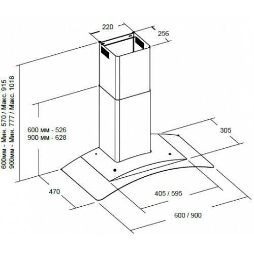 Кухонная вытяжка Cata Antares 600 XGBK