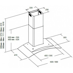 Кухонная вытяжка Cata Antares 600 XGBK