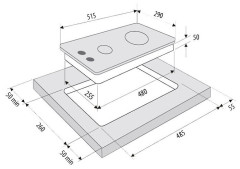 Газовая варочная панель Fornelli PGT 30 Calore BL
