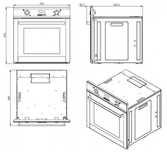 Электрический духовой шкаф Zorg Technology BE6 RST EMY white