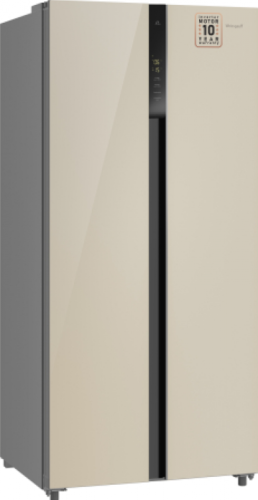 Холодильник Weissgauff WSBS 500 Beige Glass