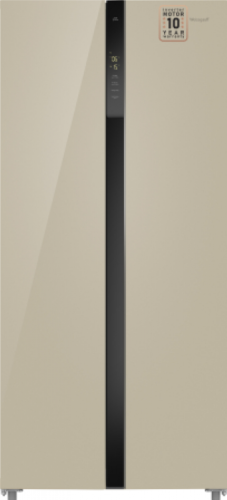 Холодильник Weissgauff WSBS 500 Beige Glass