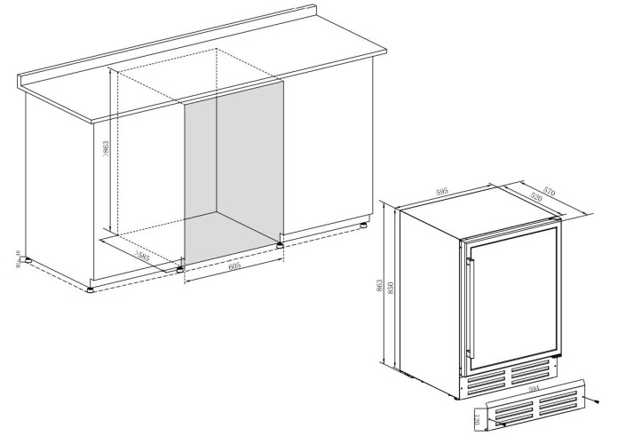 Винный шкаф IP Industrie DE 2403 CF