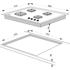 Газовая варочная панель Hansa BHKS 6113