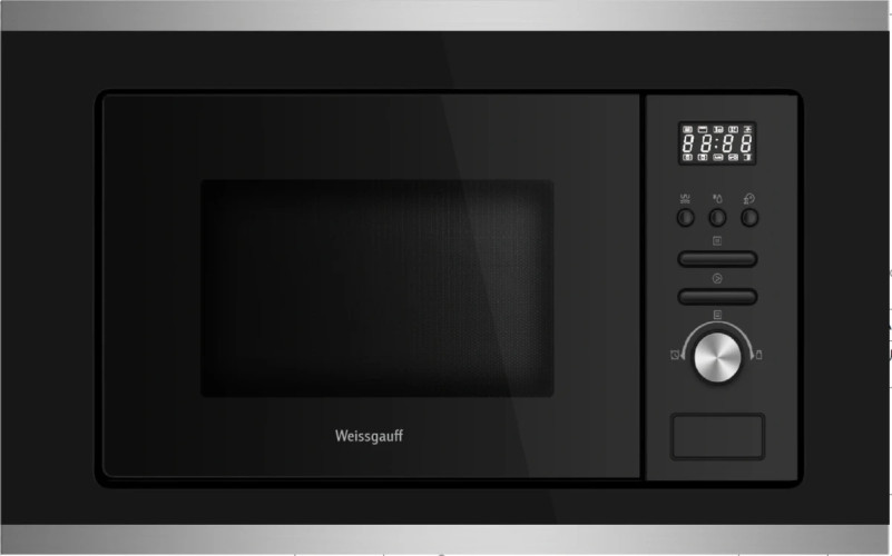 Встраиваемая микроволновая печь Weissgauff BMWO-207 Grill черный/нержавеющая сталь