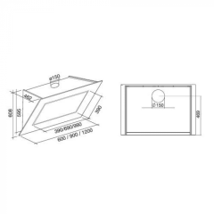 Кухонная вытяжка Falmec Quasar Glass Black 80 CQPN80.E0P2 ZZZN491F