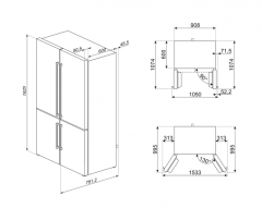 Холодильник Smeg FQ60BDE