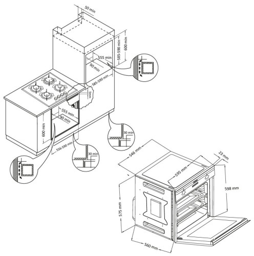 Электрический духовой шкаф NordFrost HM 6060 W