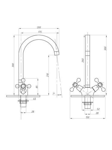 Смеситель для кухни Fauzt FZs-202-32