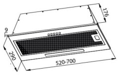 Встраиваемая вытяжка Evelux Integral 60 B
