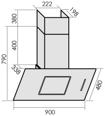 Кухонная вытяжка MBS Camellia 190 White