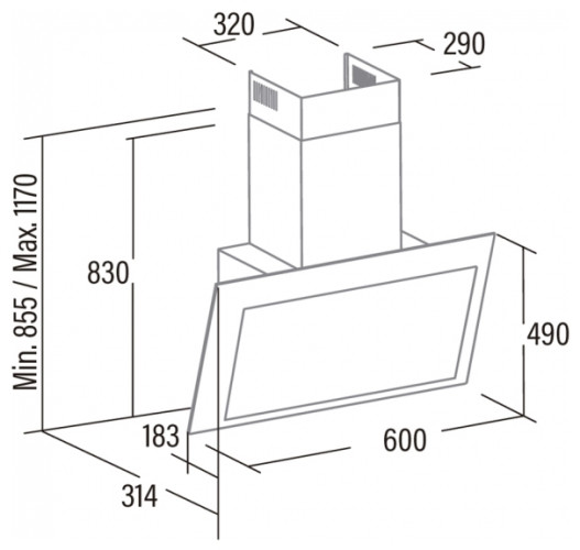 Кухонная вытяжка Cata Thalassa 600 XGWH F