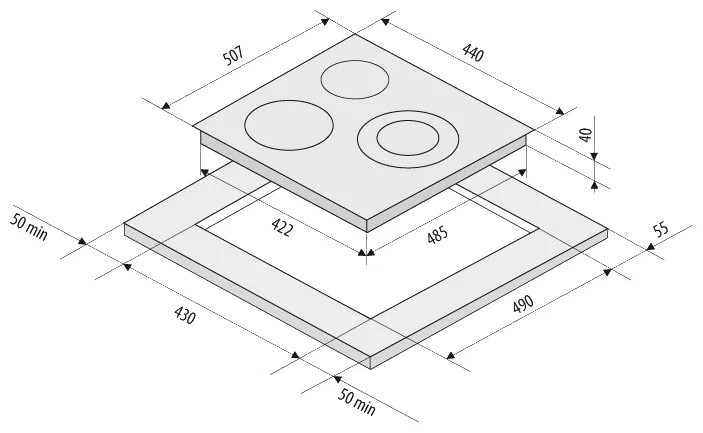 Электрическая варочная панель Krona DELIZIA 45 BL