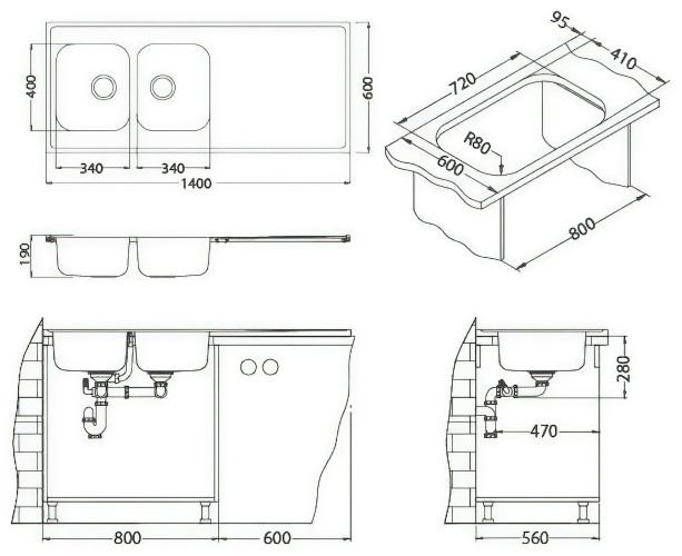 Кухонная мойка Alveus Classic Pro 110 Sat 1132129