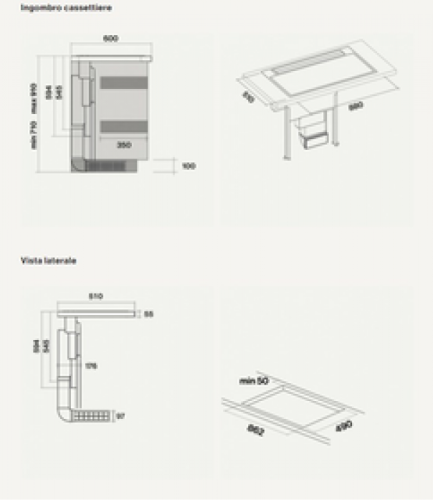 Встраиваемая вытяжка Falmec SINTESI 90 P.E.U. BLACK CUZW90.00P8 ZZZN460F
